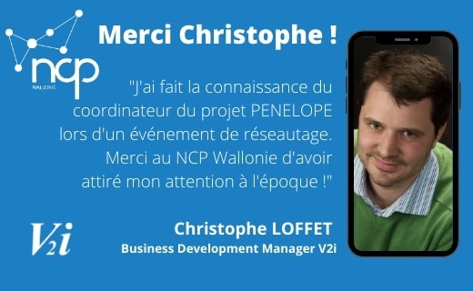 Christophe Loffet de l'entreprise liégeoise V2i a participé au projet PENELOPE